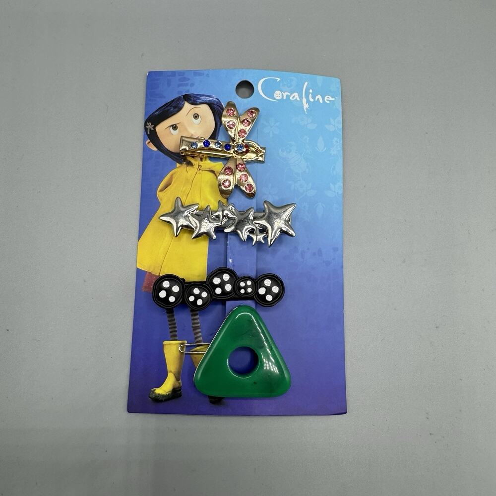 Coraline Icons Hair Clip Set Of 4 NEW